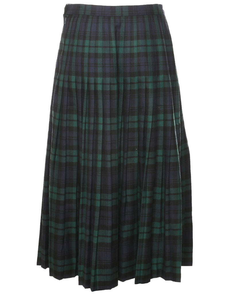 Checked Midi Skirt - M