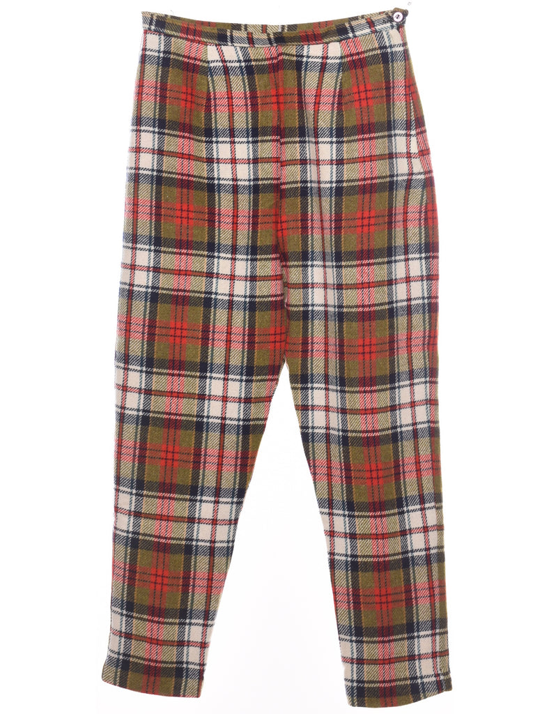 Checked Pattern Multi-Colour Trousers - W29 L26