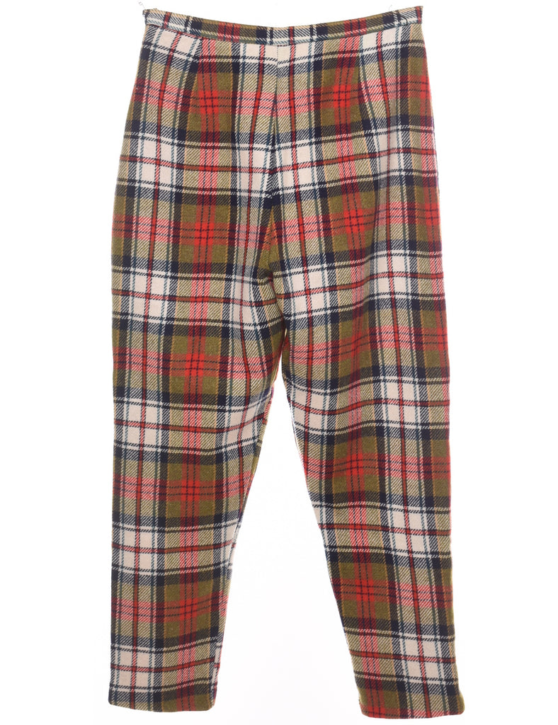 Checked Pattern Multi-Colour Trousers - W29 L26