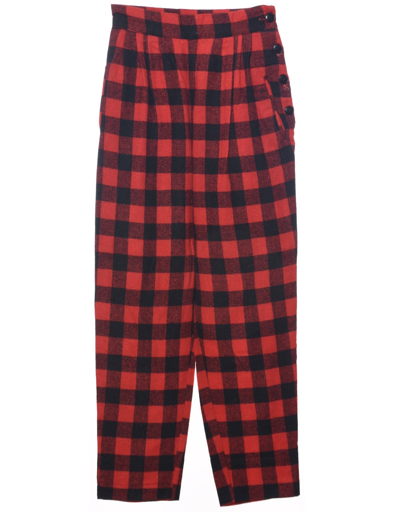 Checked Pattern Trousers - W24 L28