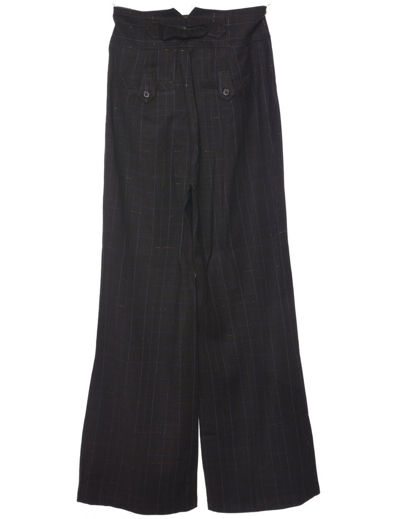 Checked Pattern Y2K Trousers - W26 L31