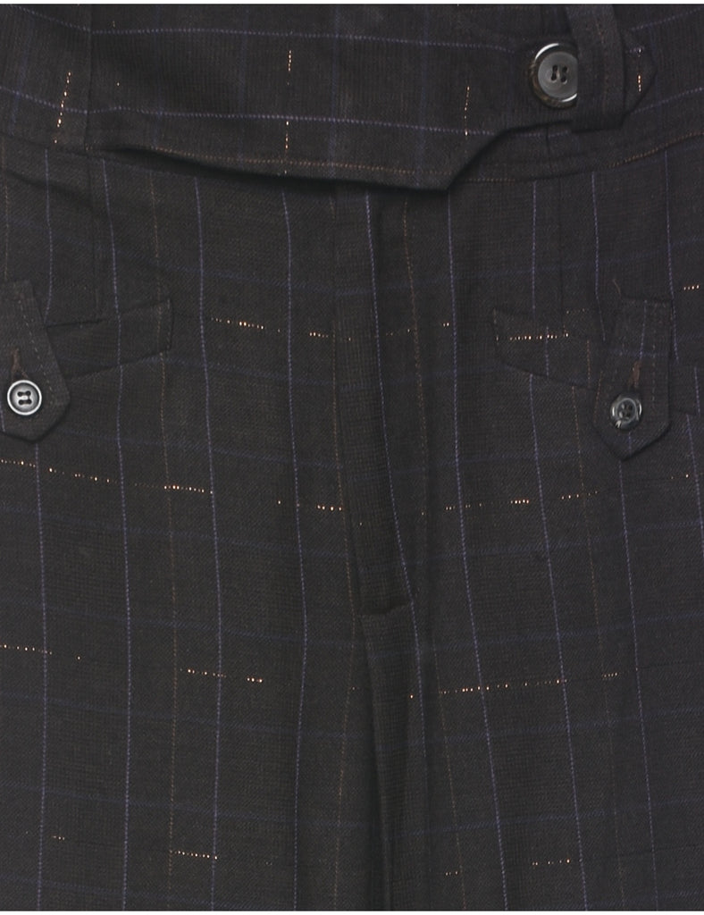 Checked Pattern Y2K Trousers - W26 L31