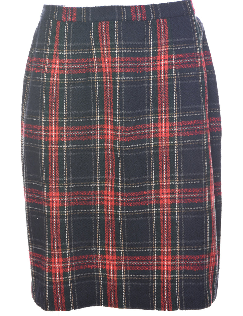 Checked Pencil Skirt - M