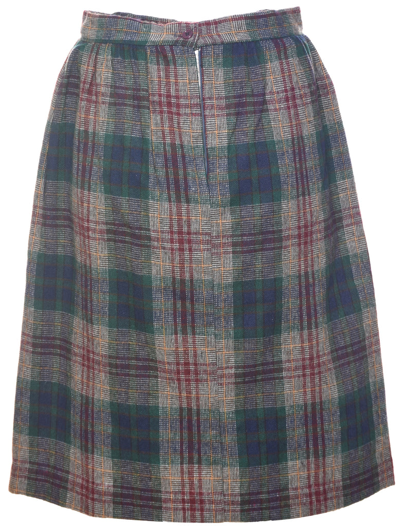 Checked Pencil Skirt - M