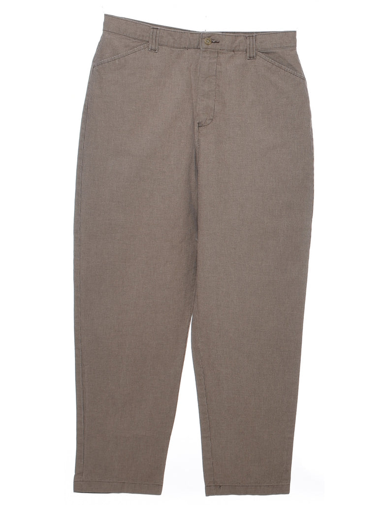 Checked Tapered Fit Trousers - W33 L29