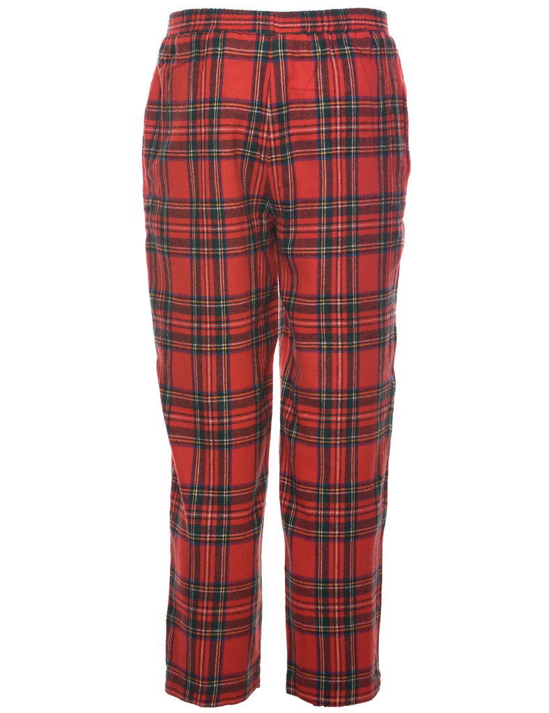 Checked Tapered Fit Trousers - W26 L27