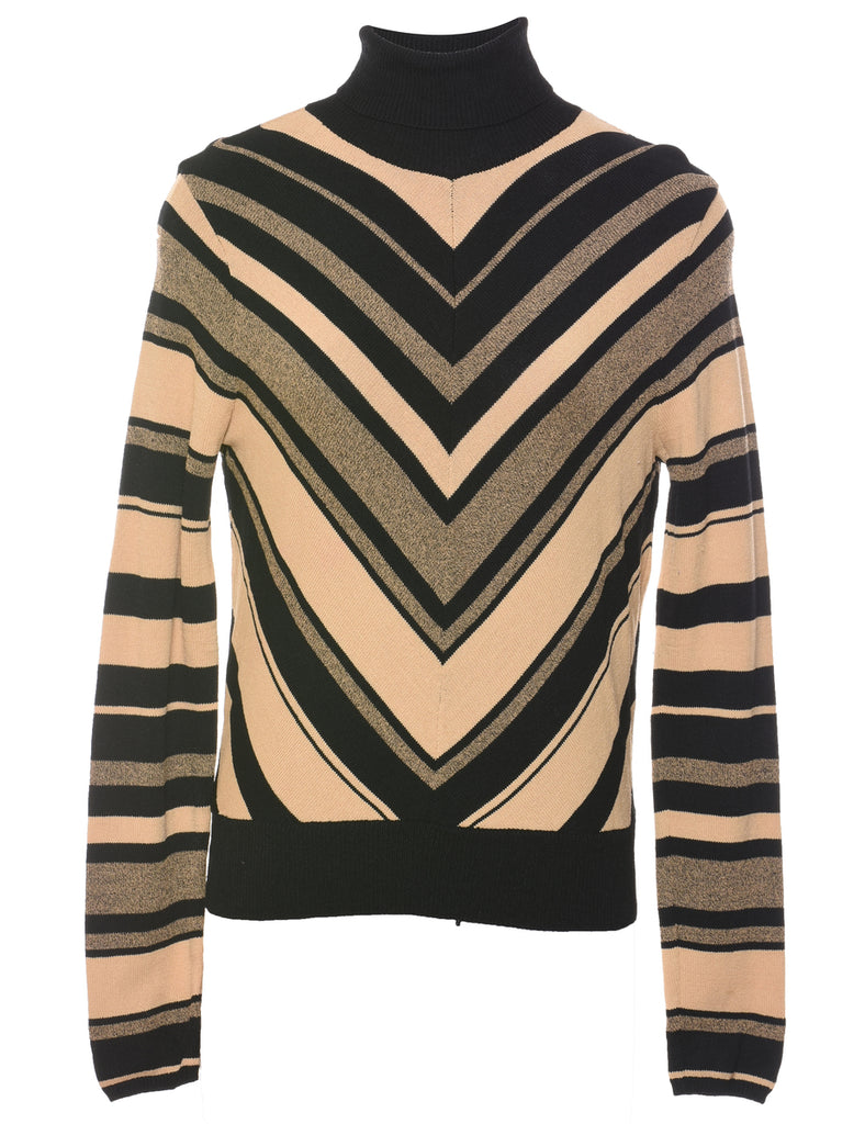 Chevron Turtleneck Jumper - S