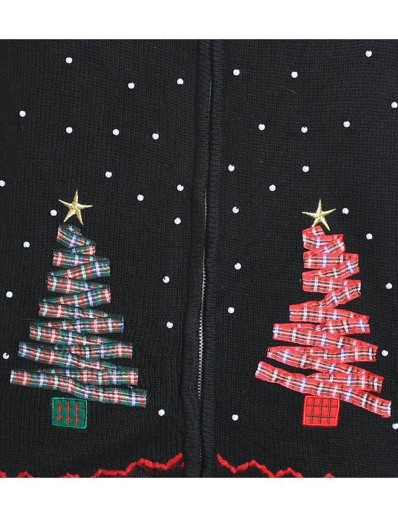 Christmas Tree Design Cardigan - M