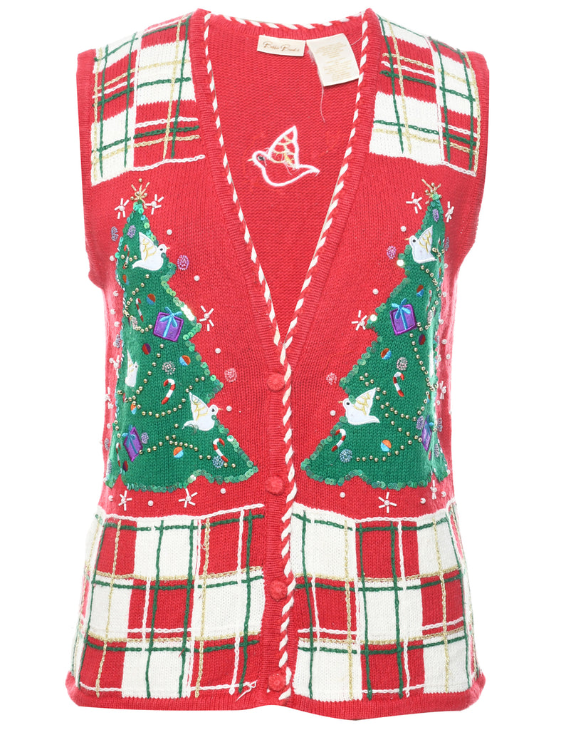 Christmas Tree Design Vest - S