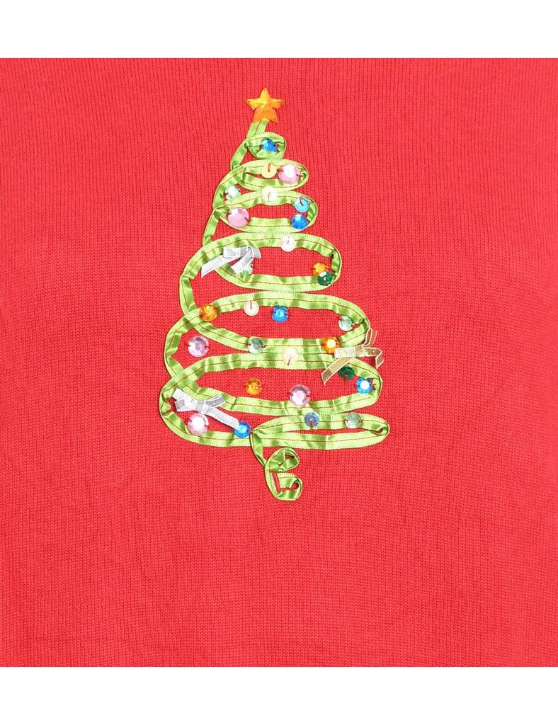 Christmas Tree Print Jumper - XL