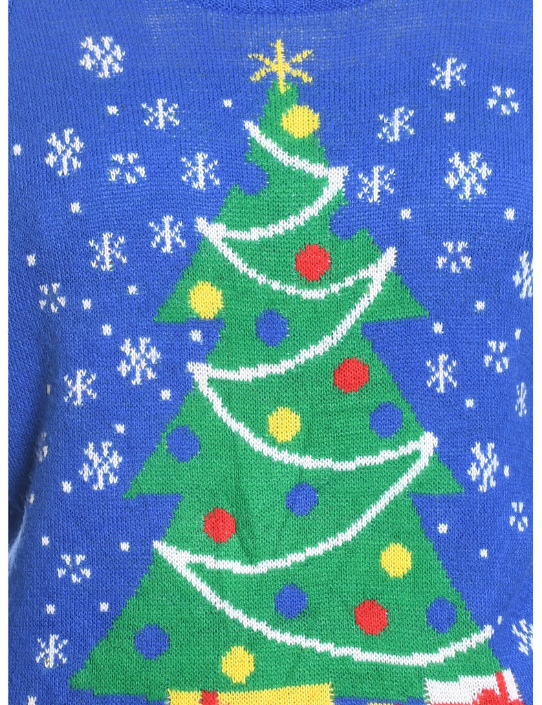 Christmas Tree Print Jumper - XL