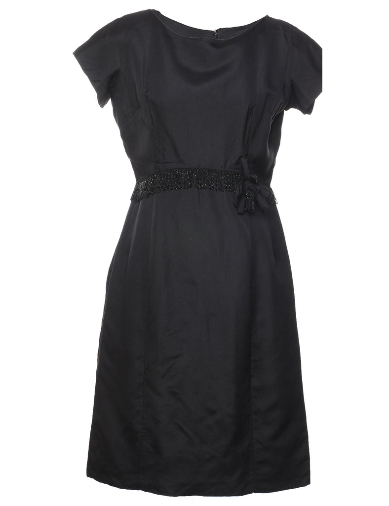 Classic Black Evening Dress - L