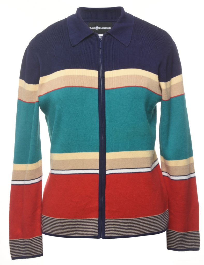 Colour Block Cardigan - M