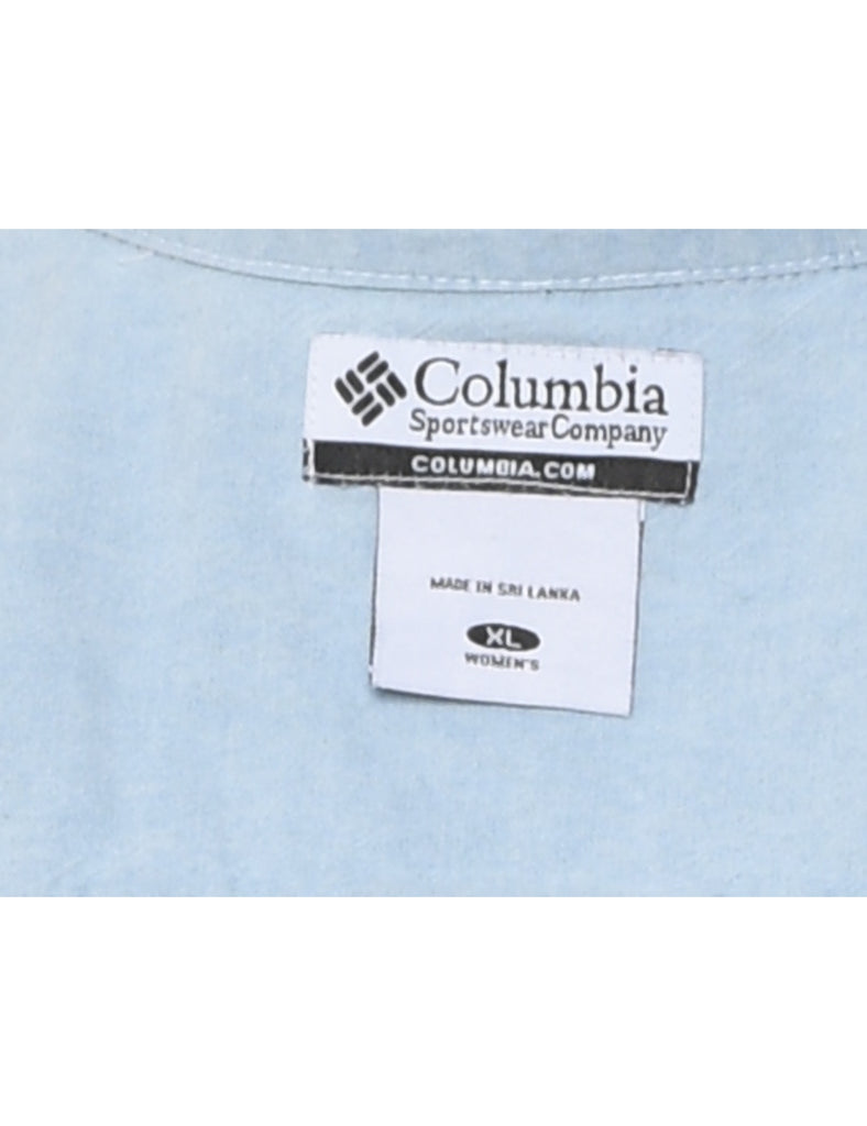 Columbia Light Wash Sleeveless Denim Shirt - L