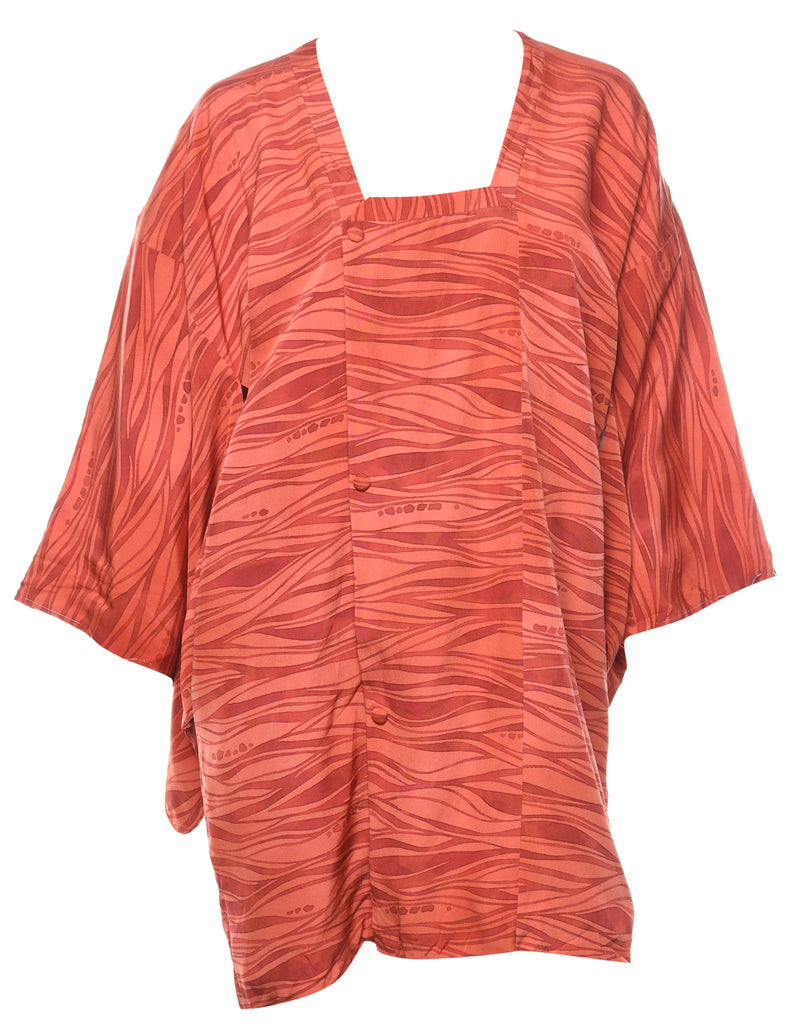 Coral Midi Length Kimono - L