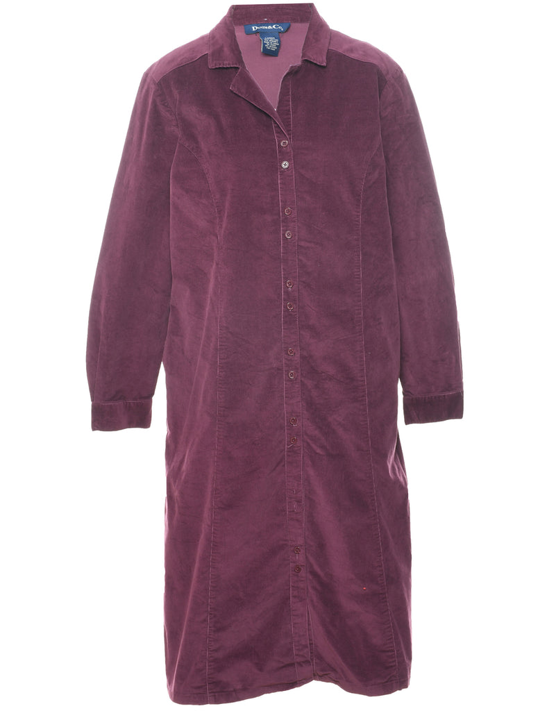 Corduroy Plum Dress - L