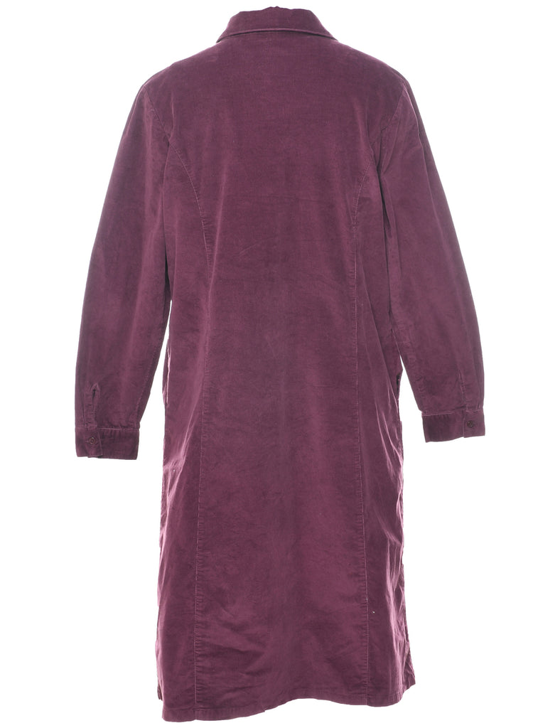 Corduroy Plum Dress - L