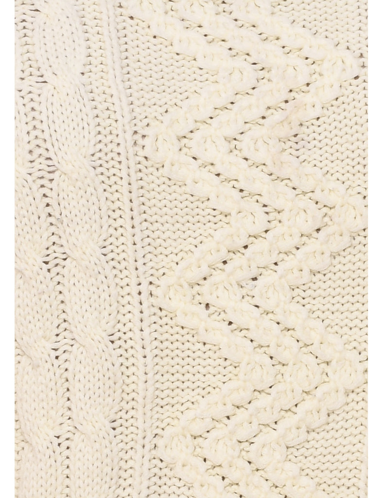 Cream Cable Knit Jumper - M