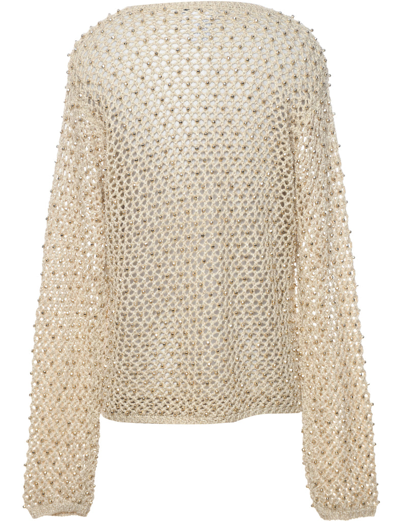 Crochet Beaded Jumper - S