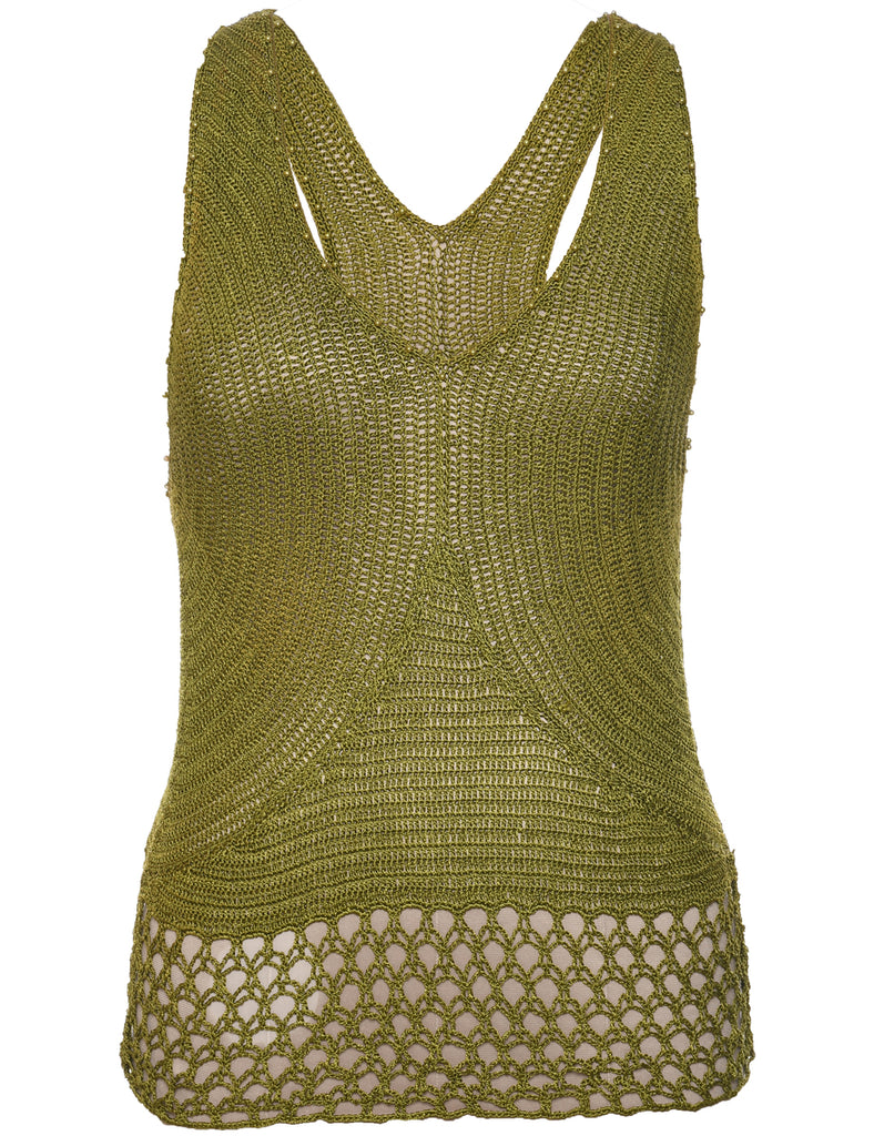 Crochet Beaded Vest - S