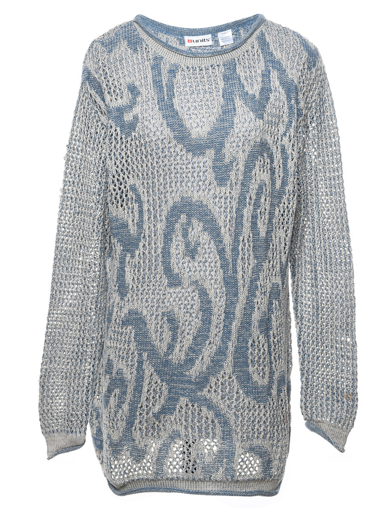 Crochet Patterned Jumper - S