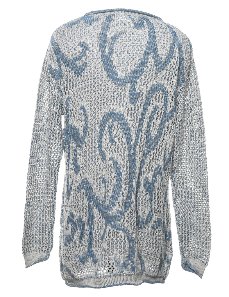 Crochet Patterned Jumper - S