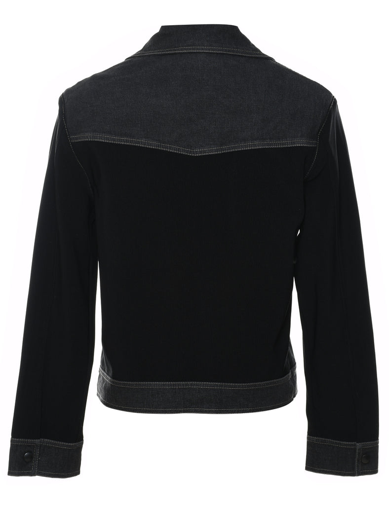 Cropped Black & Grey Utility Jacket - M