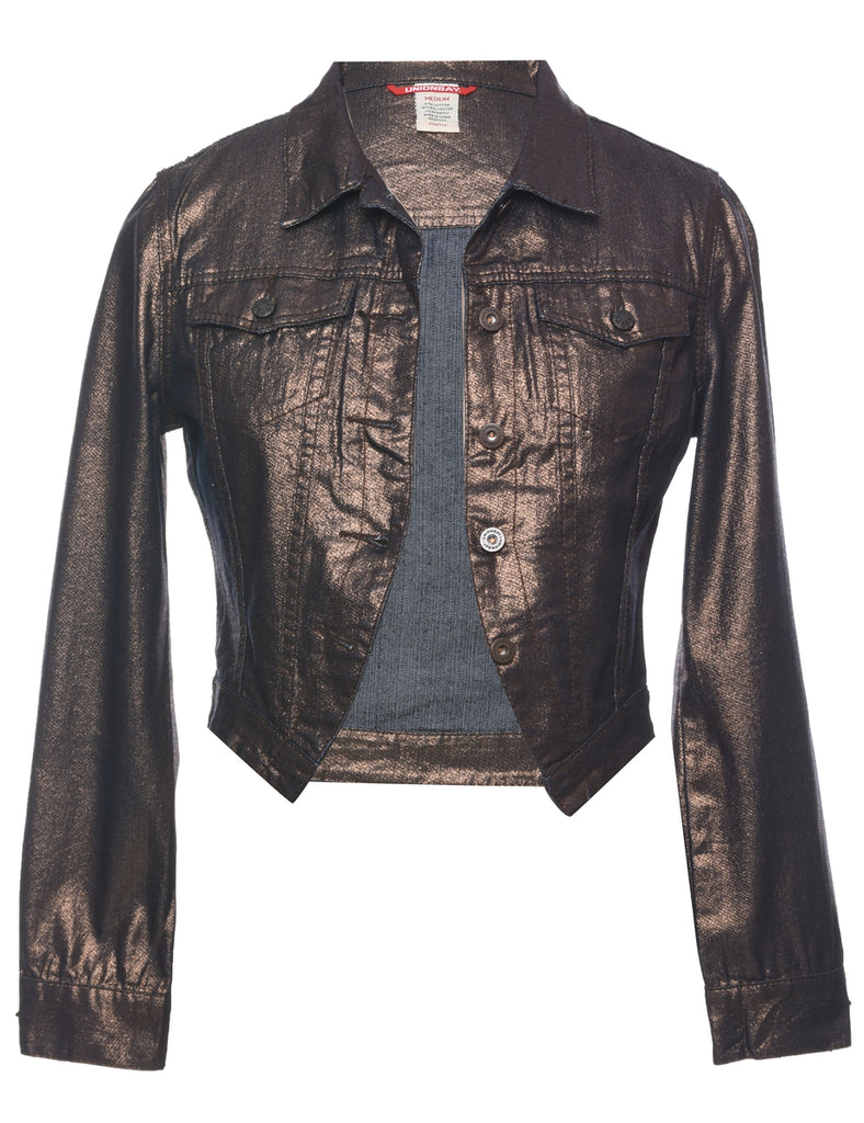 Cropped Copper Lurex Jacket - M