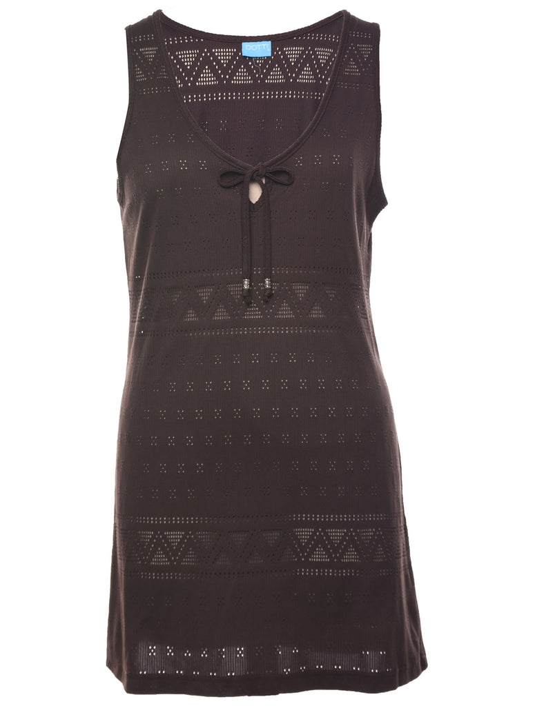 Dark Brown Day Dress - M