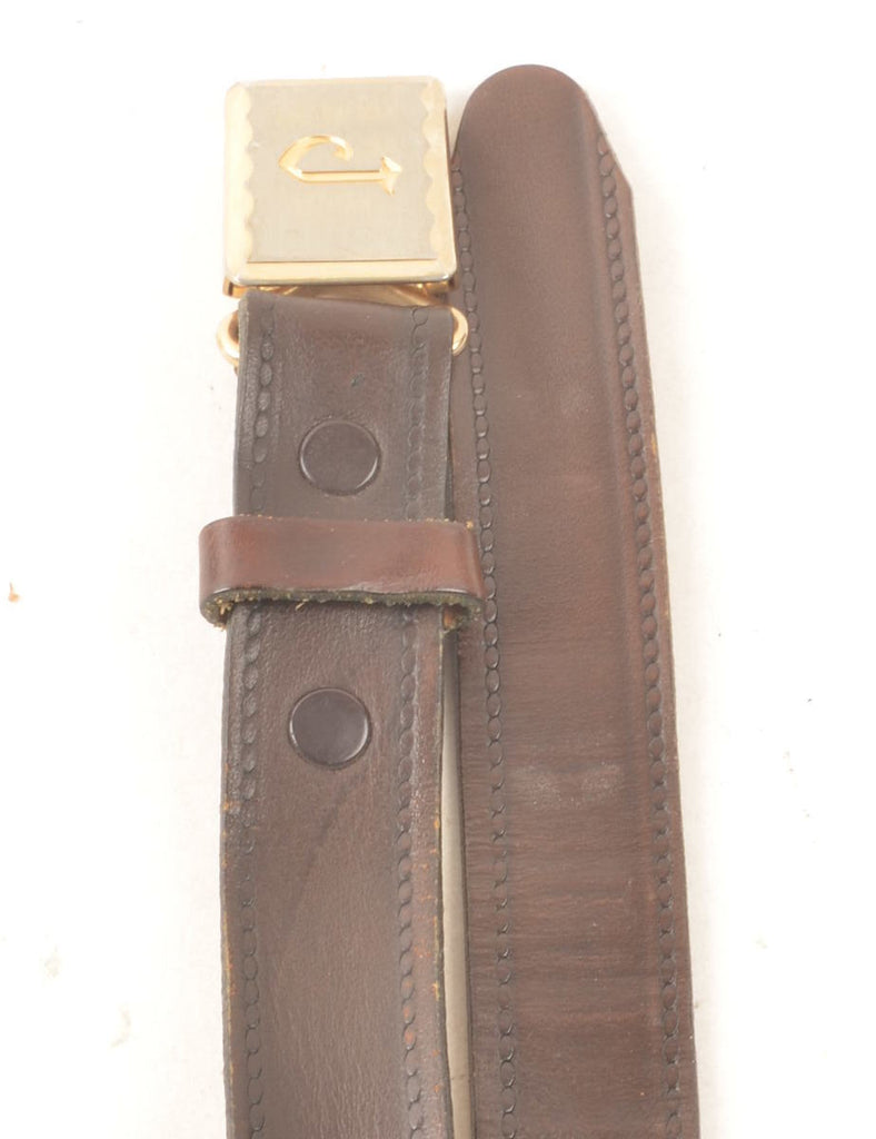 Dark Brown Leather Belt - M