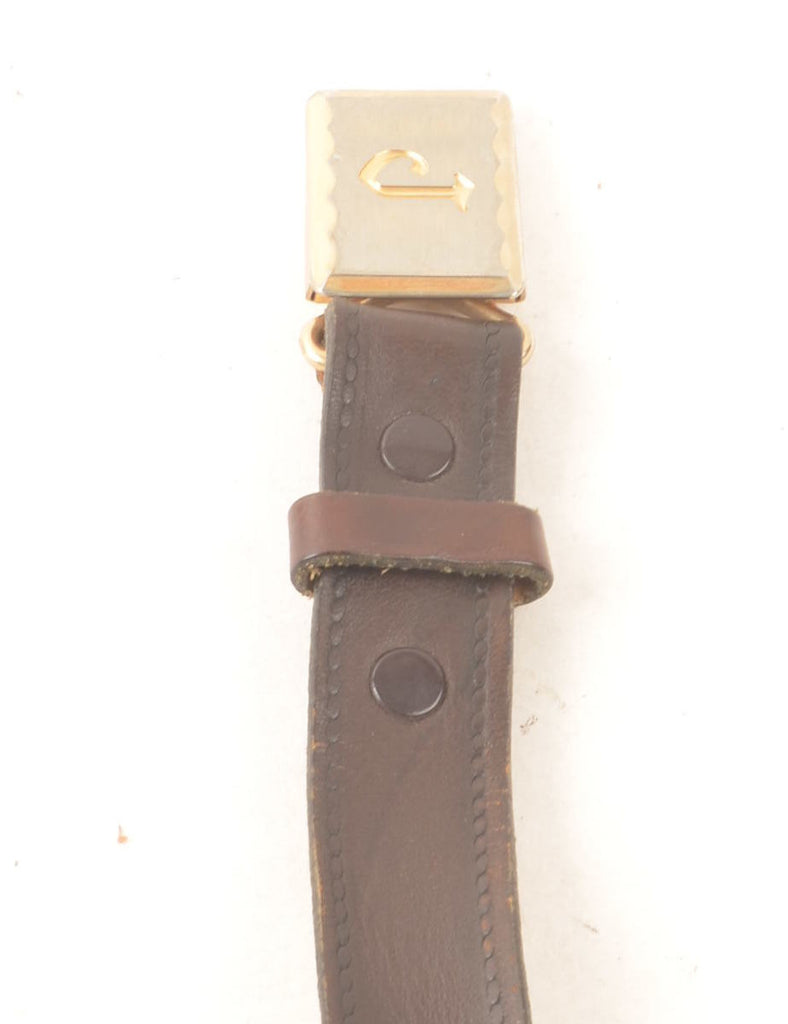 Dark Brown Leather Belt - M