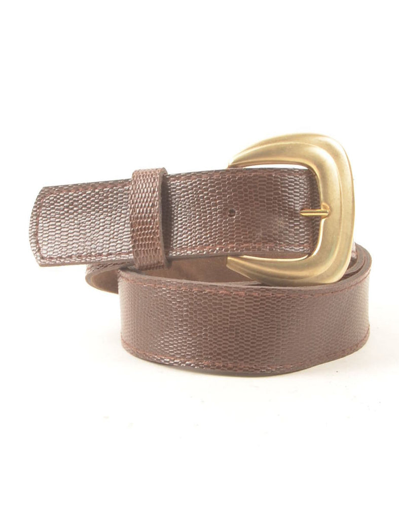 Dark Brown Leather Waist Belt - M