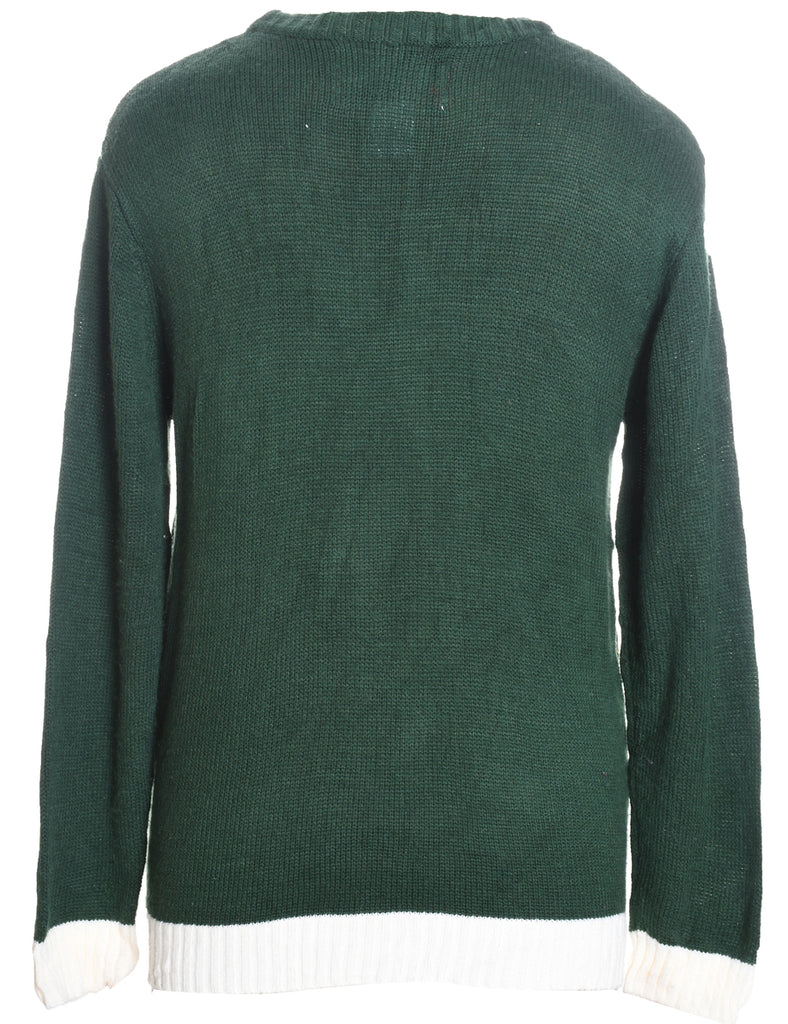 Dark Green Christmas Jumper - M