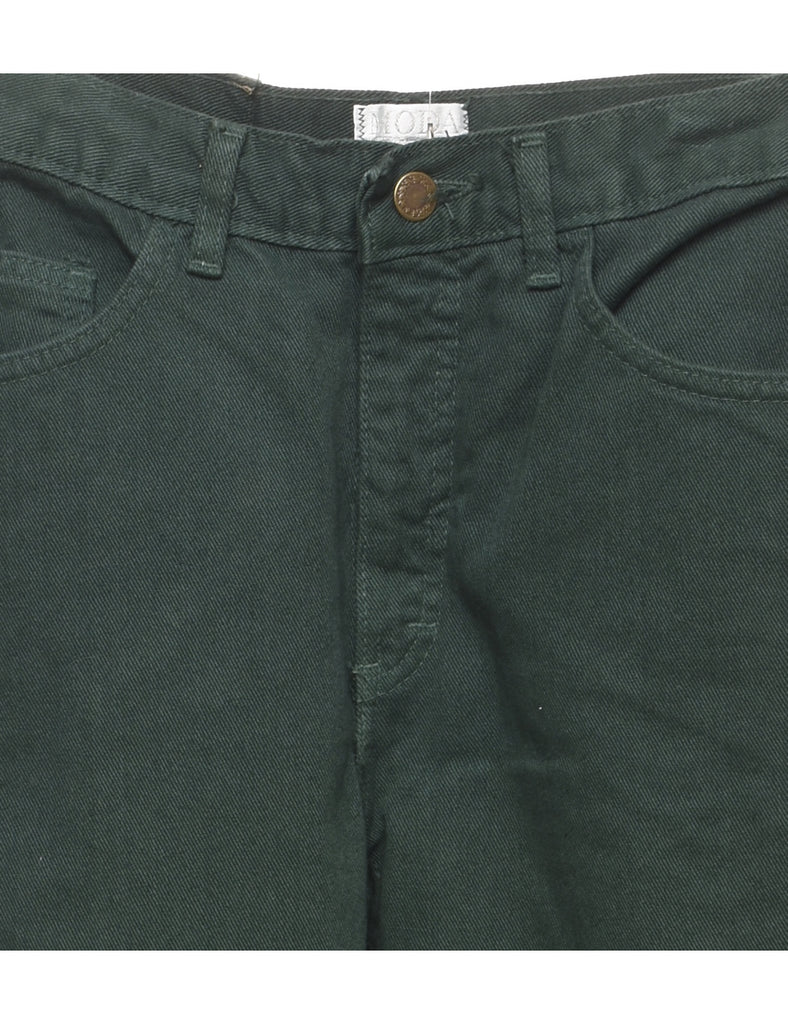 Dark Green High Waist Tapered Jeans - W26 L32