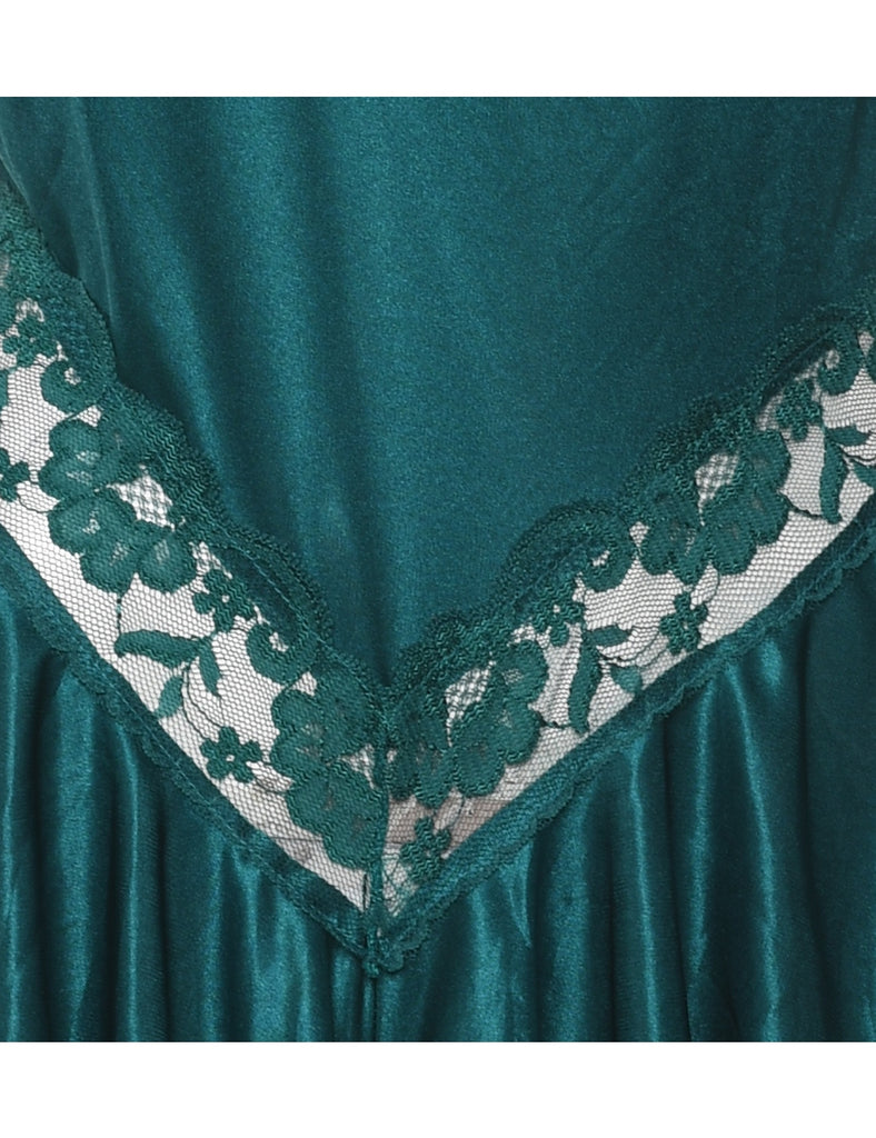 Dark Green Ruffled Lace Bodysuit - S