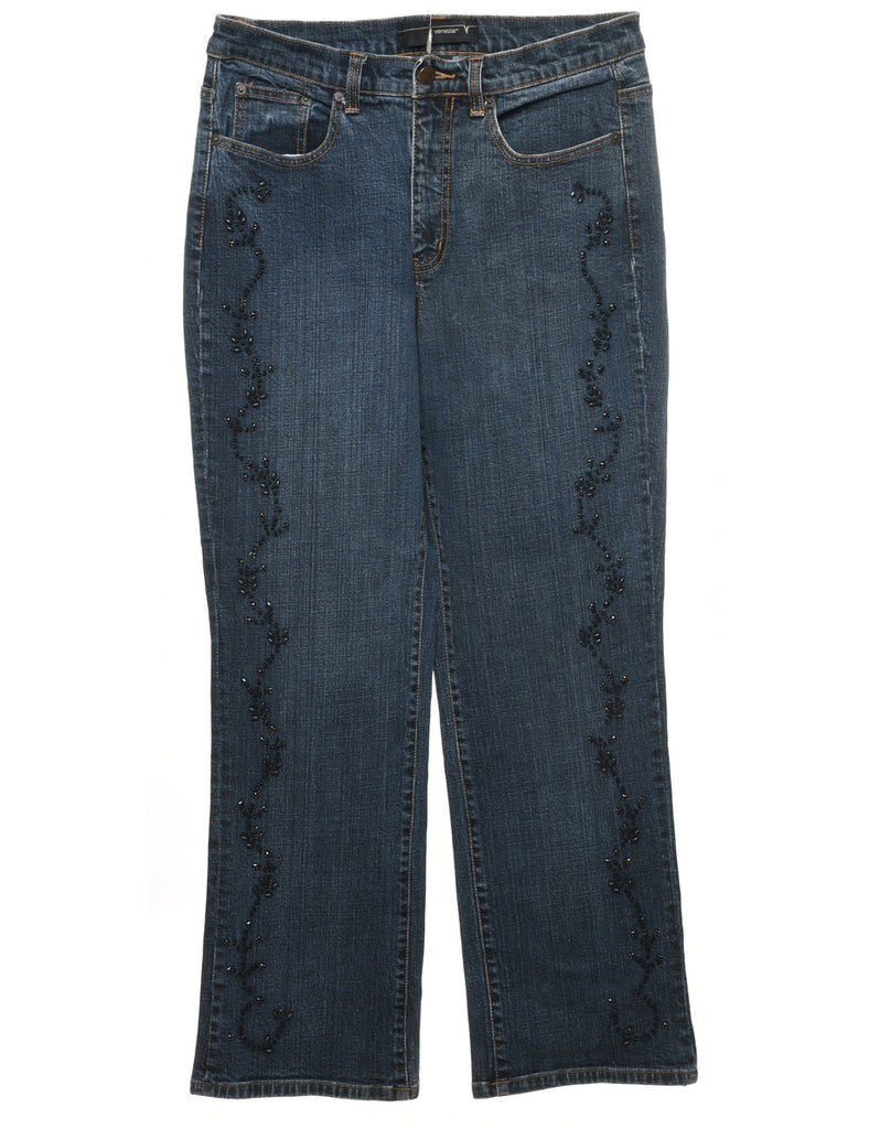 Dark Wash Beaded Jeans - W30 L29