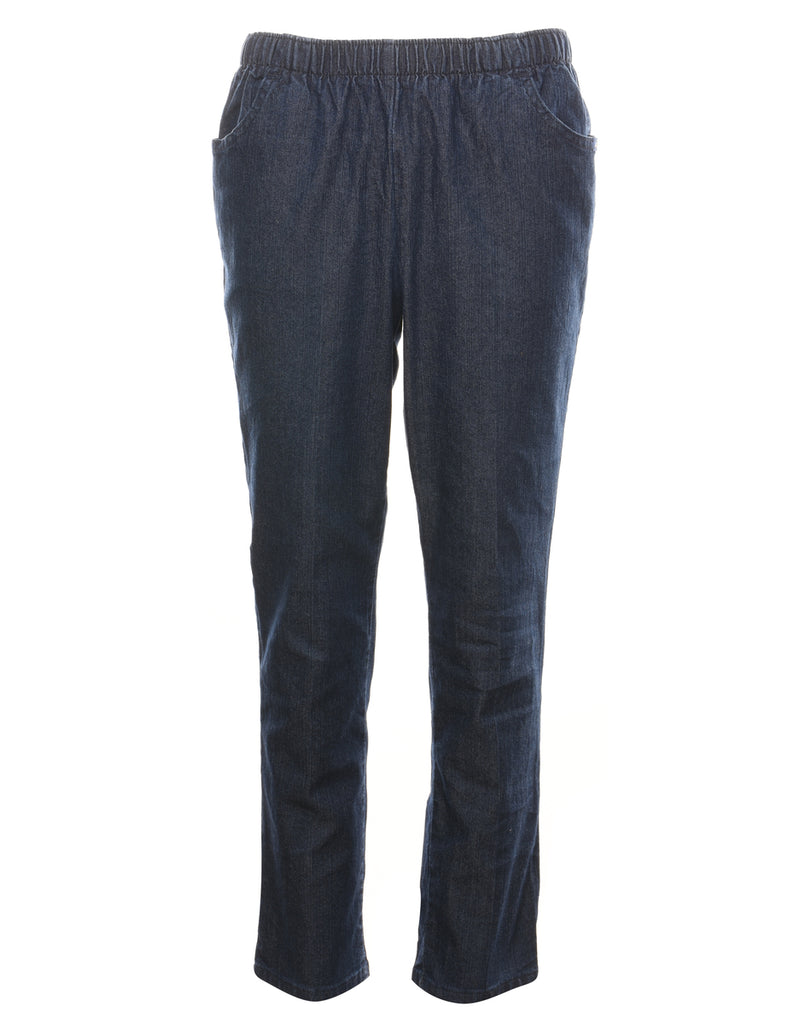 Dark Wash Casual Denim Trousers - W28 L28