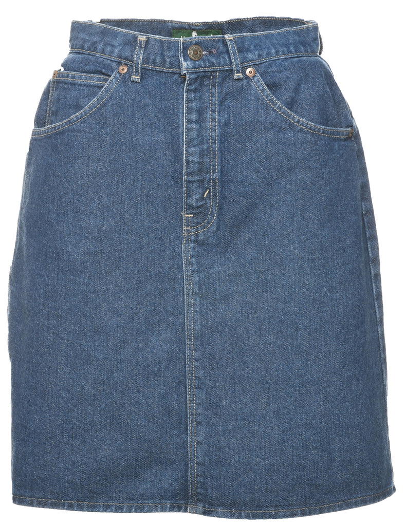 Dark Wash Denim A-line Skirt - S