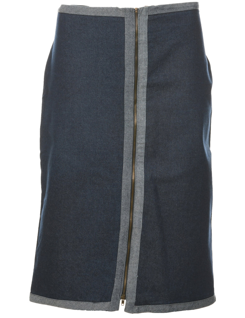 Dark Wash Denim A-line Skirt - M