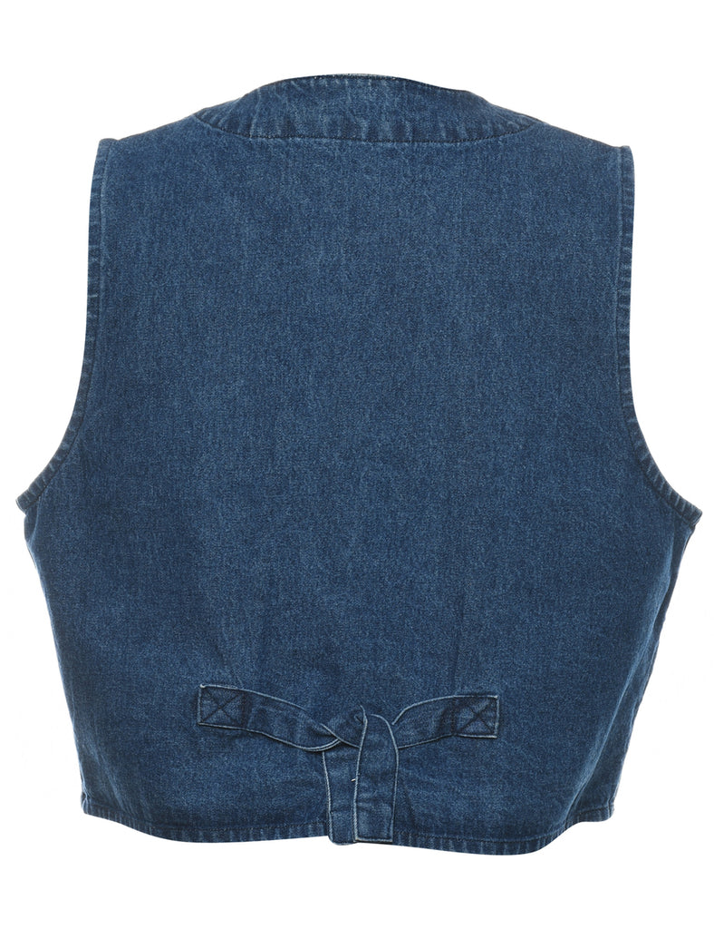 Dark Wash Denim Jacket Vest - L