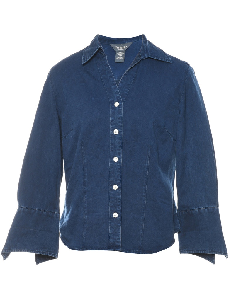 Dark Wash Van Heusen Denim Shirt - S