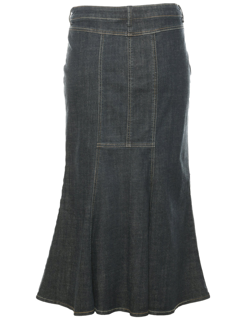 Denim Flared Skirt - M