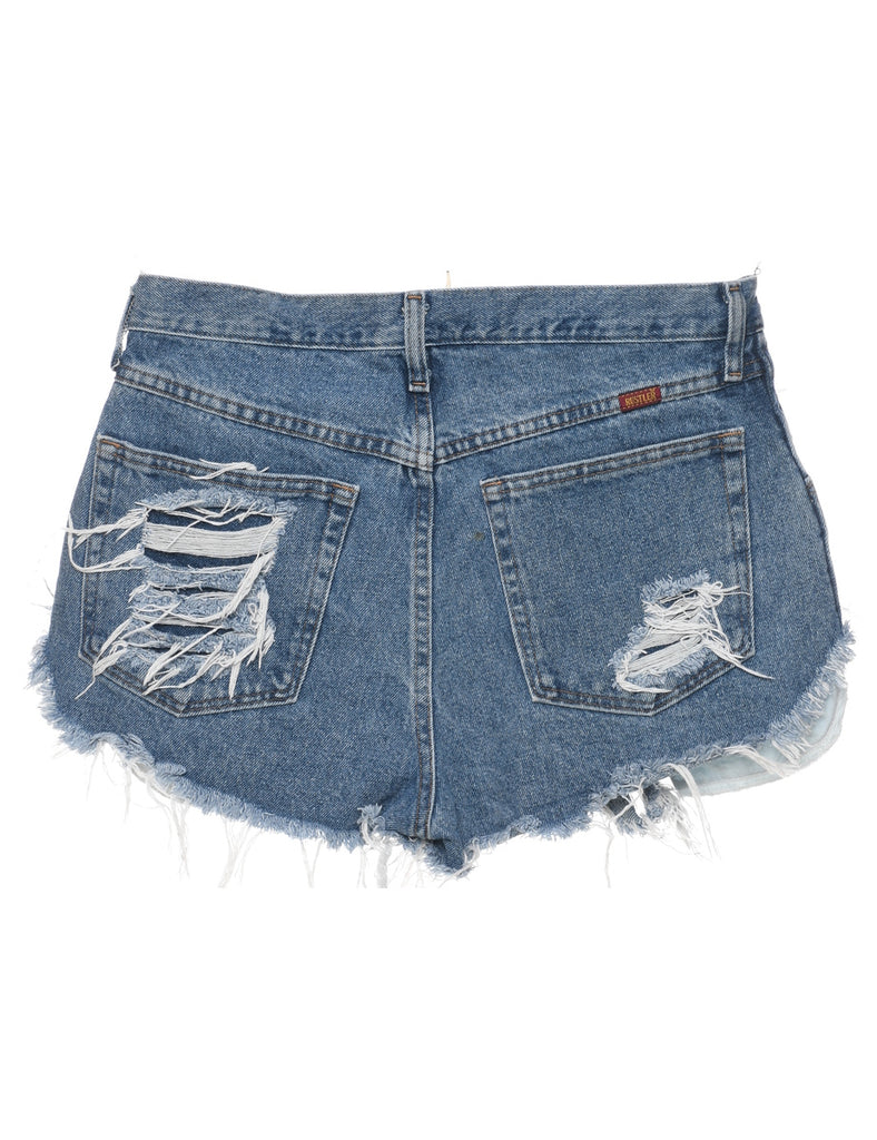 Distressed Cut-off Denim Shorts - W32 L1