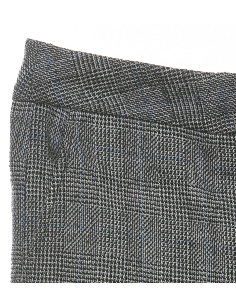 Dogtooth Check Dark Grey 1990s Trousers - W30 L29