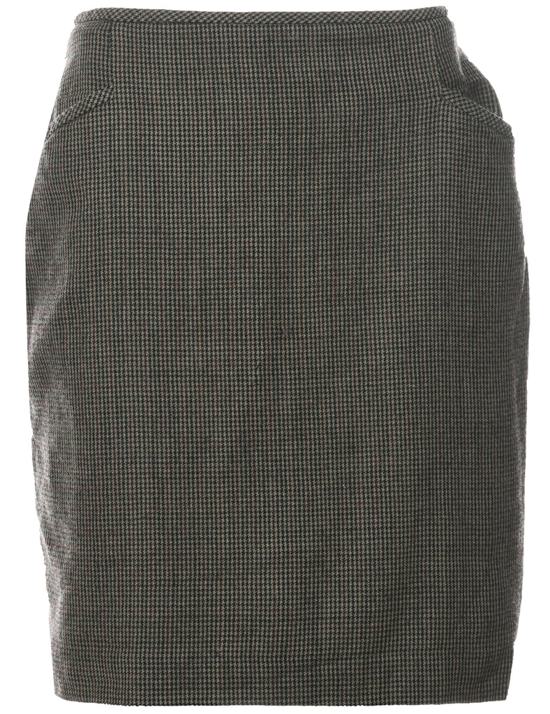 Dogtooth Pencil Skirt - M