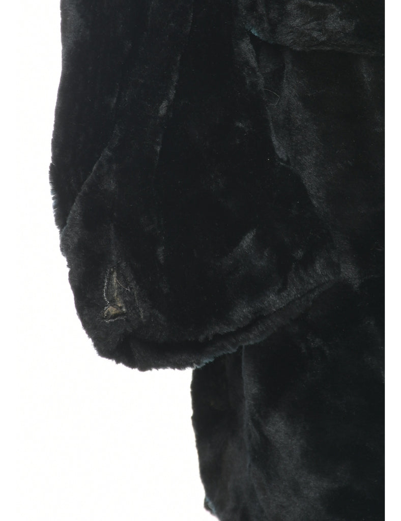 Double Breasted Faux Fur Coat - M