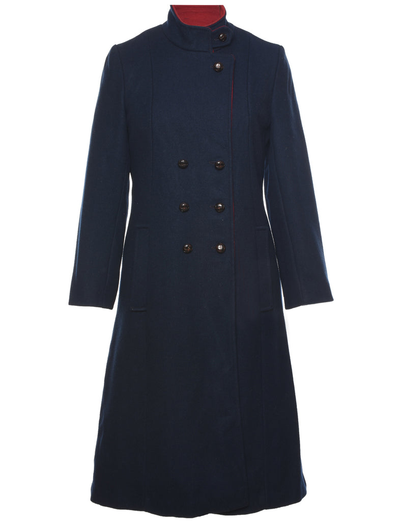 Double Breasted Wool Coat - L