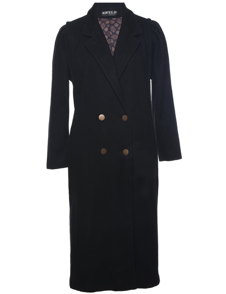 Double Breasted Wool Coat - M