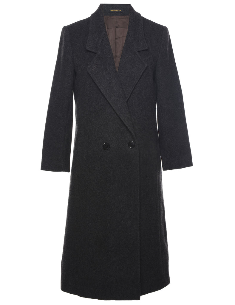 Double Breasted Wool Coat - L