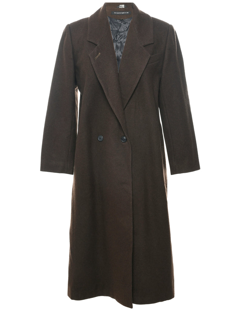 Double Breasted Wool Coat - L